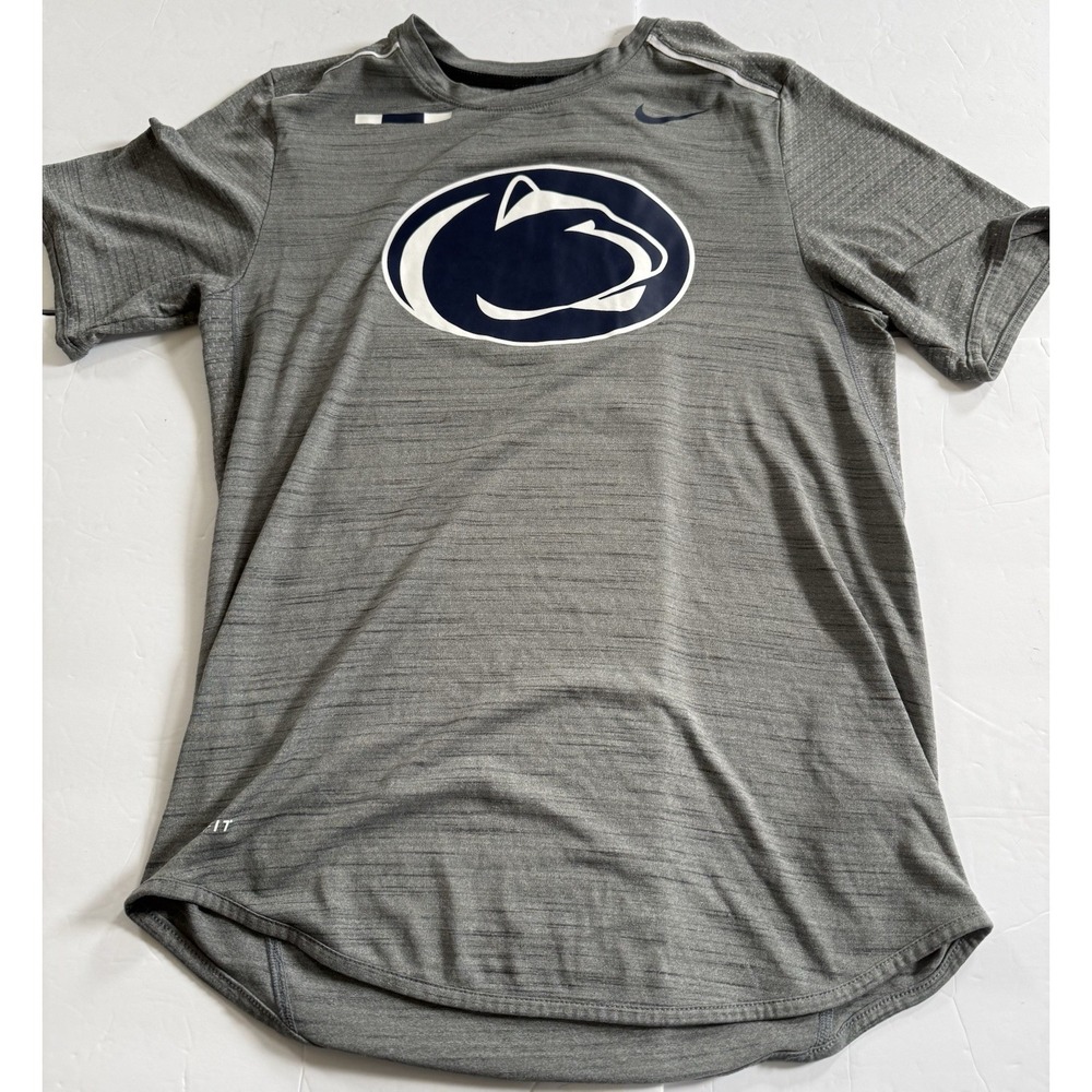 Gray Nike Dri-Fit Penn State Nittany Lions Tshirt Shirt Short Sleeve Men's Small